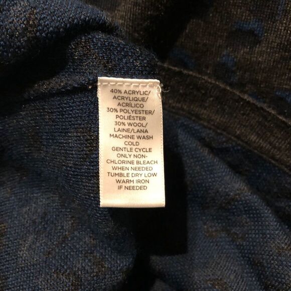 Loft Leopard Print Grey Blue Sweater Dress XS - Picture 6 of 7